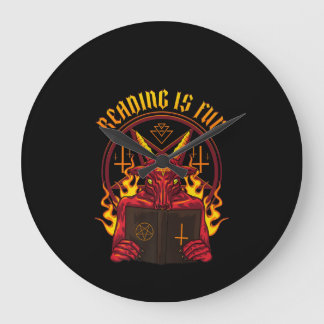 Grande Horloge Ronde Chèvre Satanic Pagan Premium