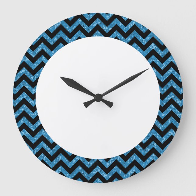 Grande Horloge Ronde Chevron Glitter (Recto)