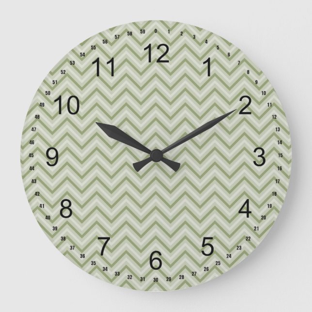 Grande Horloge Ronde Chevron menthe (Recto)