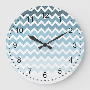 Grande Horloge Ronde Chevron ombre