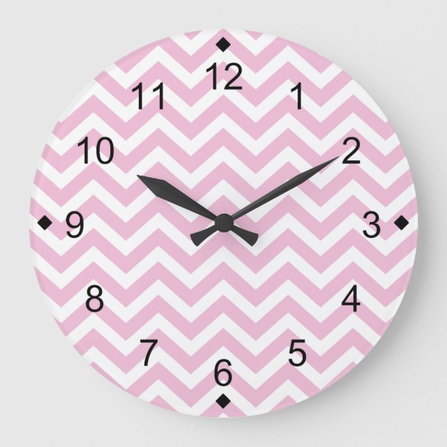 Grande Horloge Ronde Chevron rose (Recto)