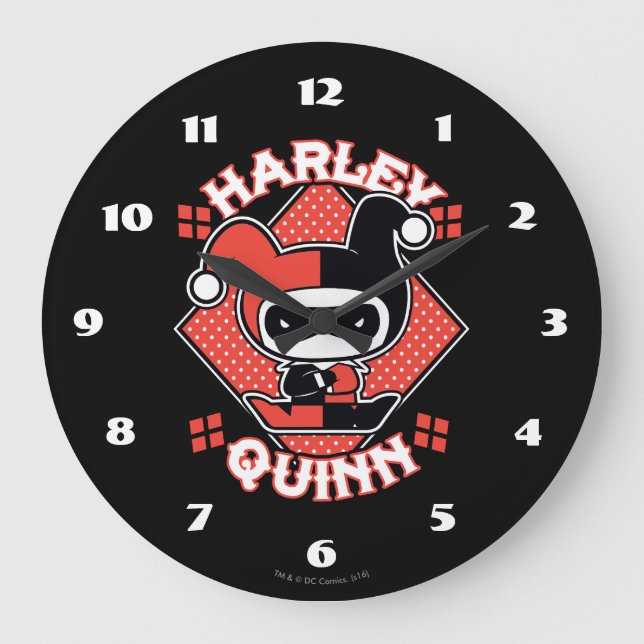Grande Horloge Ronde Chibi Harley Quinn Splits (Recto)