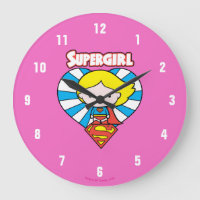 Chibi Supergirl Starburst Coeur et logo