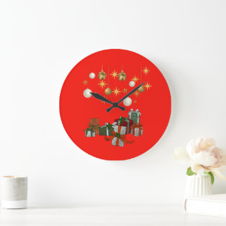 Grande Horloge Ronde Chic Christmas