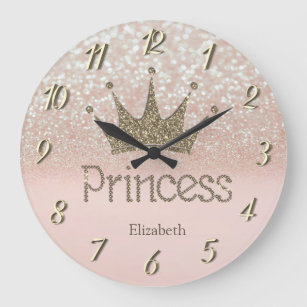 Grande Horloge Ronde Chic Tiara, Princesse, Glittery Bokeh