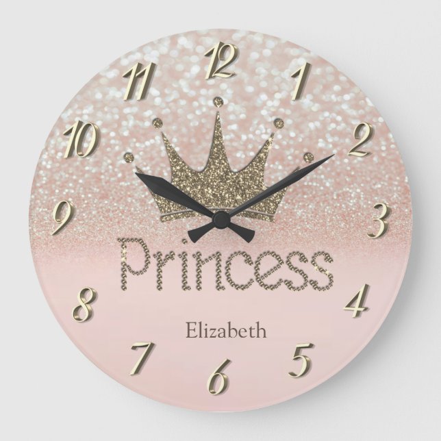 Grande Horloge Ronde Chic Tiara, Princesse, Glittery Bokeh (Recto)