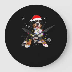 Grande Horloge Ronde Chien de montagne bernois drôle illumine le match
