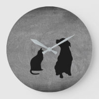 Chien et chat moderne . silhouettes animaux de com