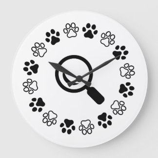Grande Horloge Ronde Chien, trouve du bouffon