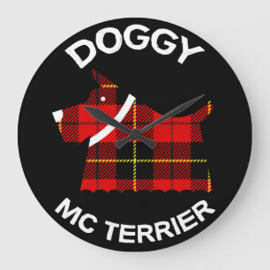 Grande Horloge Ronde Chiens de Terrier écossais   Terriers   Chiens pro