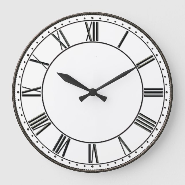 Grande Horloge Ronde Chiffre romain vintage (Recto)