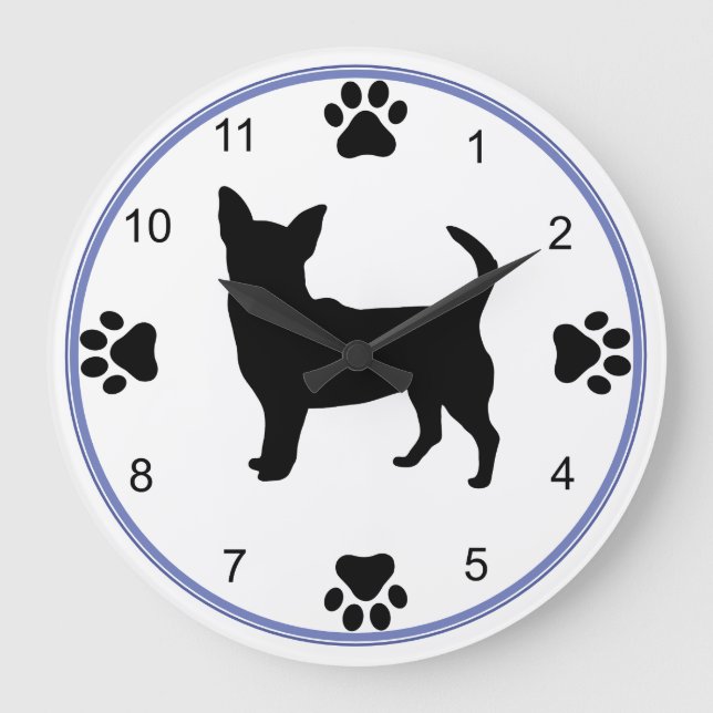 Grande Horloge Ronde Chihuahua Silhouette (Recto)