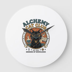 Grande Horloge Ronde Chimie Chat Amoureux des Chats Cadeau - Club de Ch