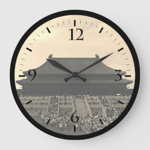 Grande Horloge Ronde Chine vintage Pekin le palais impérial Grand Cloc