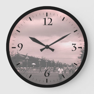 Grande Horloge Ronde Chine vintage rue Pekin Tiananmen carré Grand