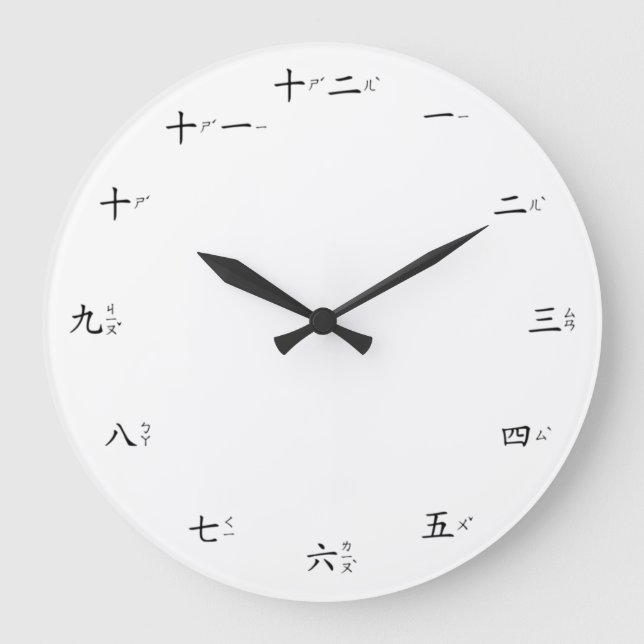 Grande Horloge Ronde Chinese Numbers with Zhuyin Fuhao Taiwanese (Recto)