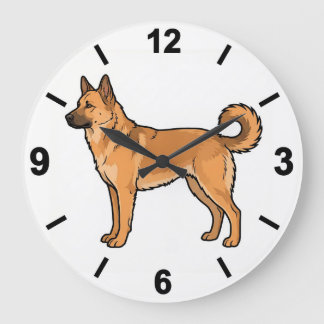 Grande Horloge Ronde Chinook Dog Wall Clock Northern Pet Decor