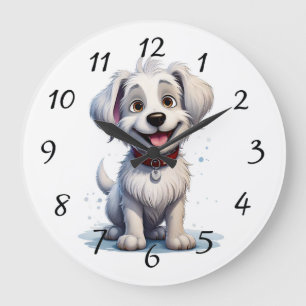 Grande Horloge Ronde chiot mignon