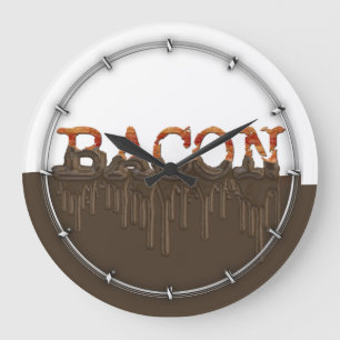 Grande Horloge Ronde Chocolate LOVES Bacon