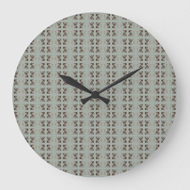 Grande Horloge Ronde CHOCOLATE MINT acrylic wall clock  (Recto)