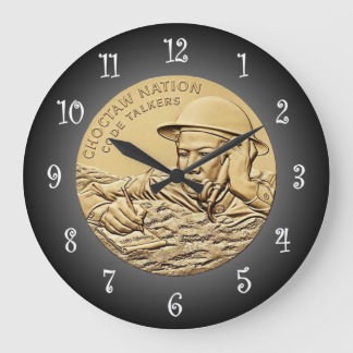 Grande Horloge Ronde Choctaw Code Talkers Médaille de bronze ~
