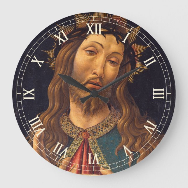 Grande Horloge Ronde Christ couronné d'épines par Sandro Botticelli (Recto)