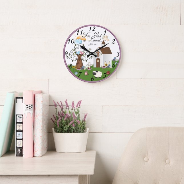 Grande Horloge Ronde Christian religious wall clock (Salle de lecture)