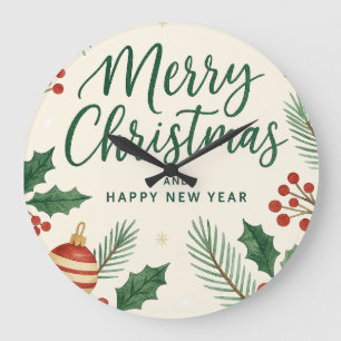 Grande Horloge Ronde Christmas & New Year Holiday Card