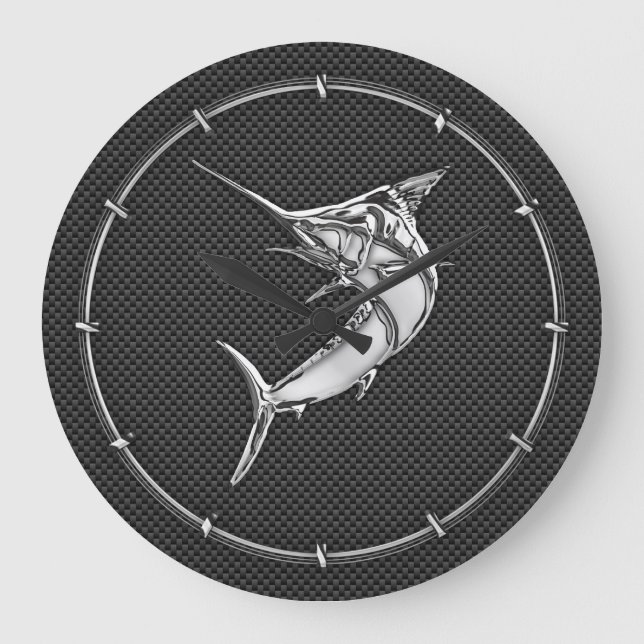 Grande Horloge Ronde Chromes marlin on carbon fiber (Recto)