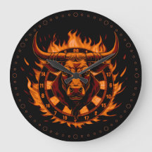 Cible de fléchettes Feu Taureau Taureau Design spé