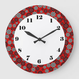 Grande Horloge Ronde Cibles de fléchette