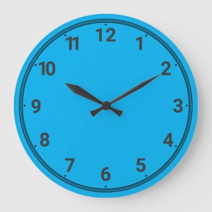 Grande Horloge Ronde Ciel bleu