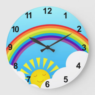 Grande Horloge Ronde Ciel d'été