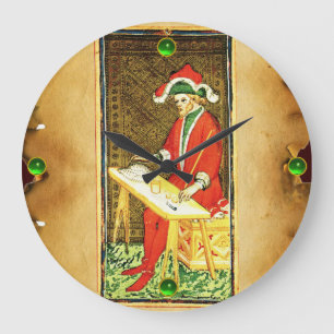 GRANDE HORLOGE RONDE CIOTS DE RENAISSANCE ANTIQUE 1 /MAGICIEN