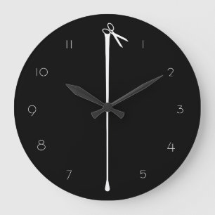Grande Horloge Ronde Ciseaux BLACK BLACK MELTPOINT