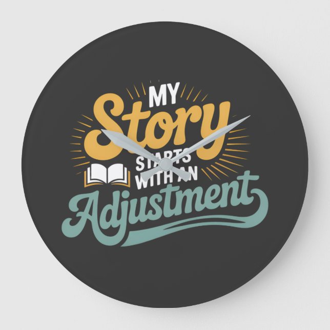 Grande Horloge Ronde Citation de la colonne vertébrale de la motivation (Recto)