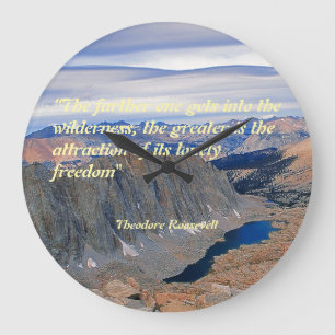 Grande Horloge Ronde Citation de Theodore Roosevelt