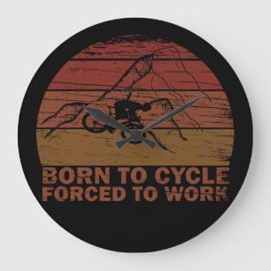 Grande Horloge Ronde Citation de VTT motivationnelle - Cyclisme drôle