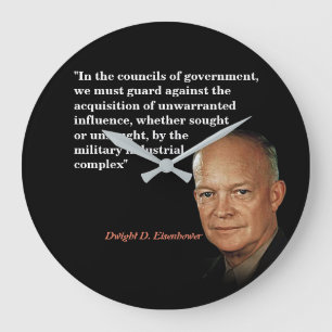 Grande Horloge Ronde Citation D'Eisenhower Sur Le Complexe Industriel M