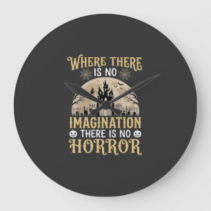 Grande Horloge Ronde Citation d'Horreur d'Halloween Château Hanté Imagi