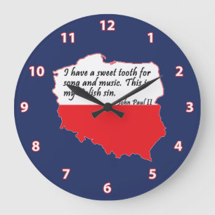Grande Horloge Ronde Citation du pape Jean-Paul II