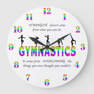 Grande Horloge Ronde Citation inspirationnelle de la gymnastique