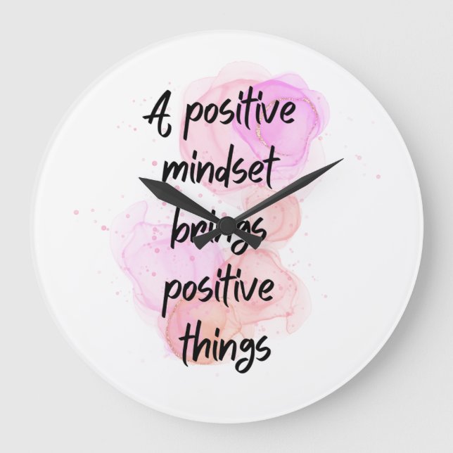 Grande Horloge Ronde citations inspirationnelles positives, Get Motivat (Recto)