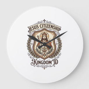 Grande Horloge Ronde Citoyenneté de Jésus Royaume ID Citoyenneté de Jés