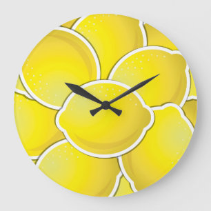 Grande Horloge Ronde Citron funky
