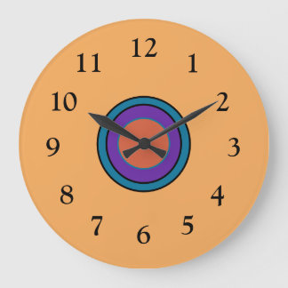 Grande Horloge Ronde Citron soleil/or avec Cerice Purple Center