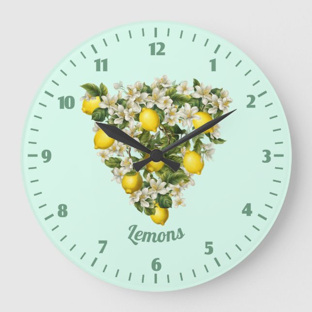 Grande Horloge Ronde Citrons (Recto)