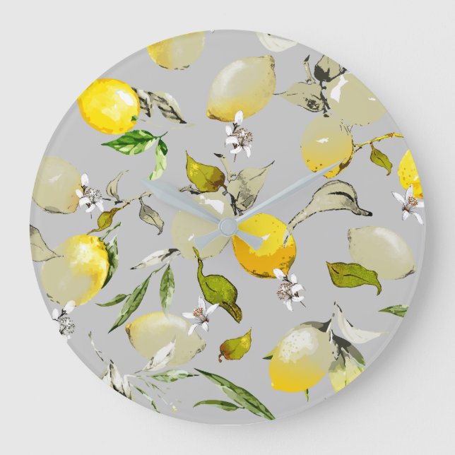 Grande Horloge Ronde citrons aquarelle 18 (Recto)