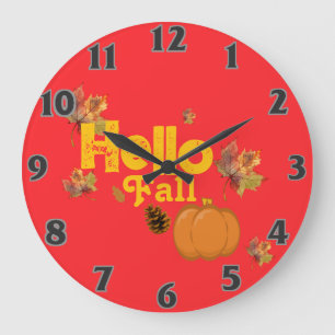 Grande Horloge Ronde Citrouille
