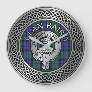 Grande Horloge Ronde Clan Baird Crest & Tartan Knot